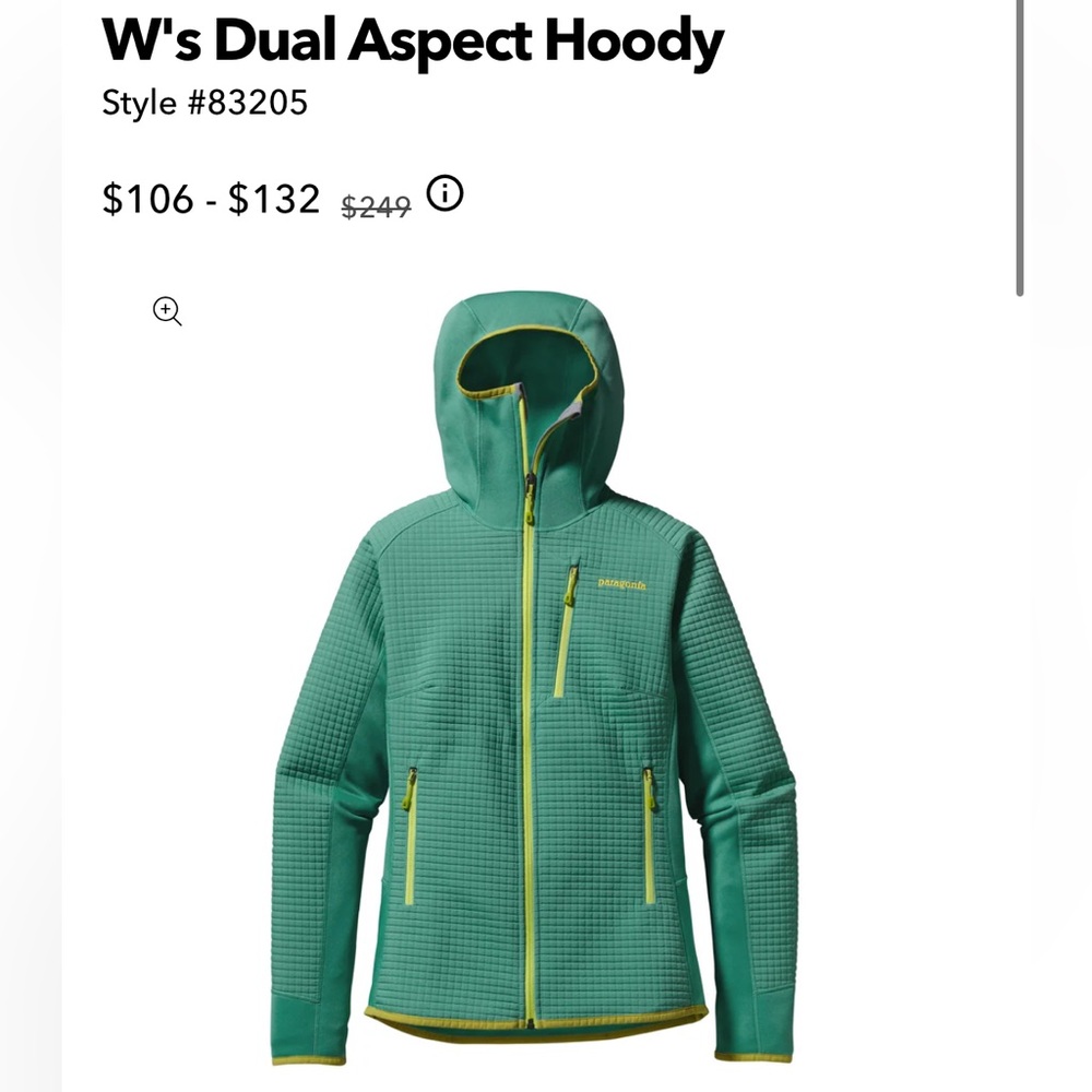 Patagonia Dual Aspect hoodie, size small
